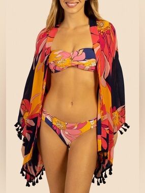 Trina Turk Breeze Tassel Kimono Swim Cover Up